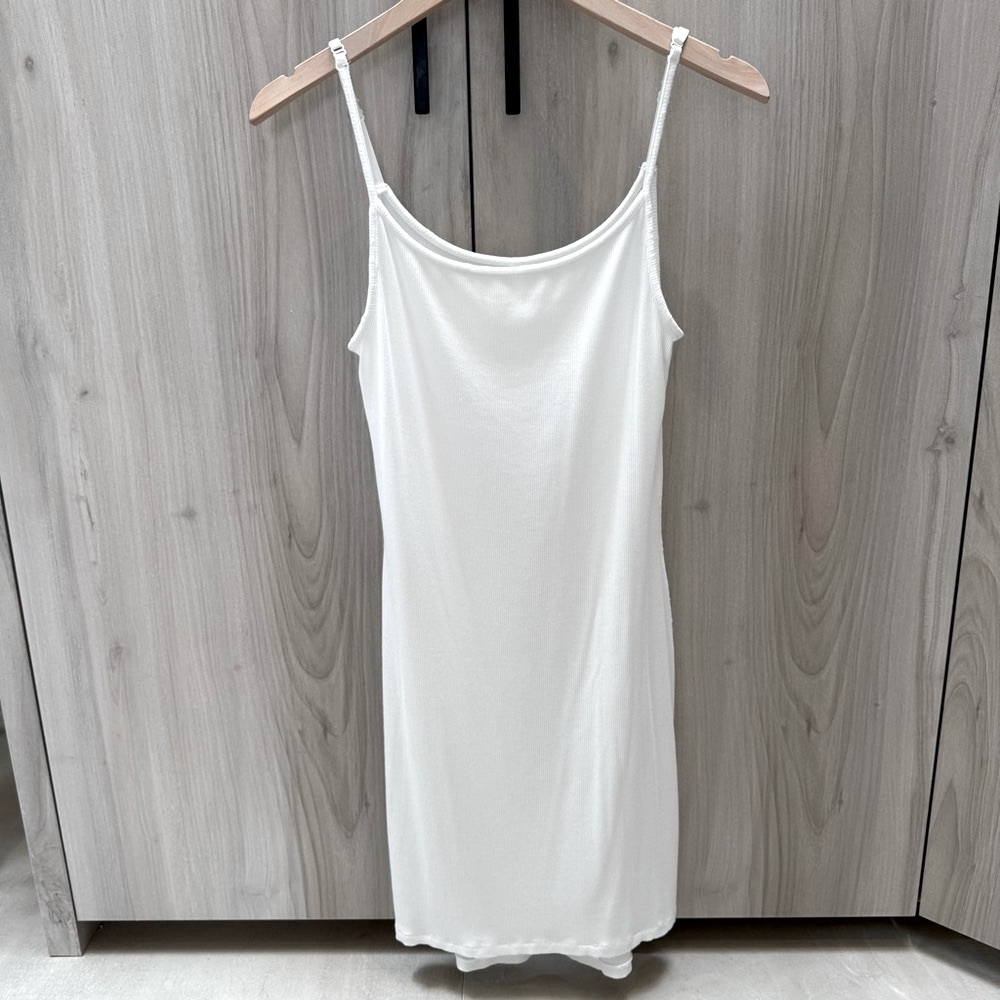 SKIMS White Soft Lounge Long Midi Slip Dress